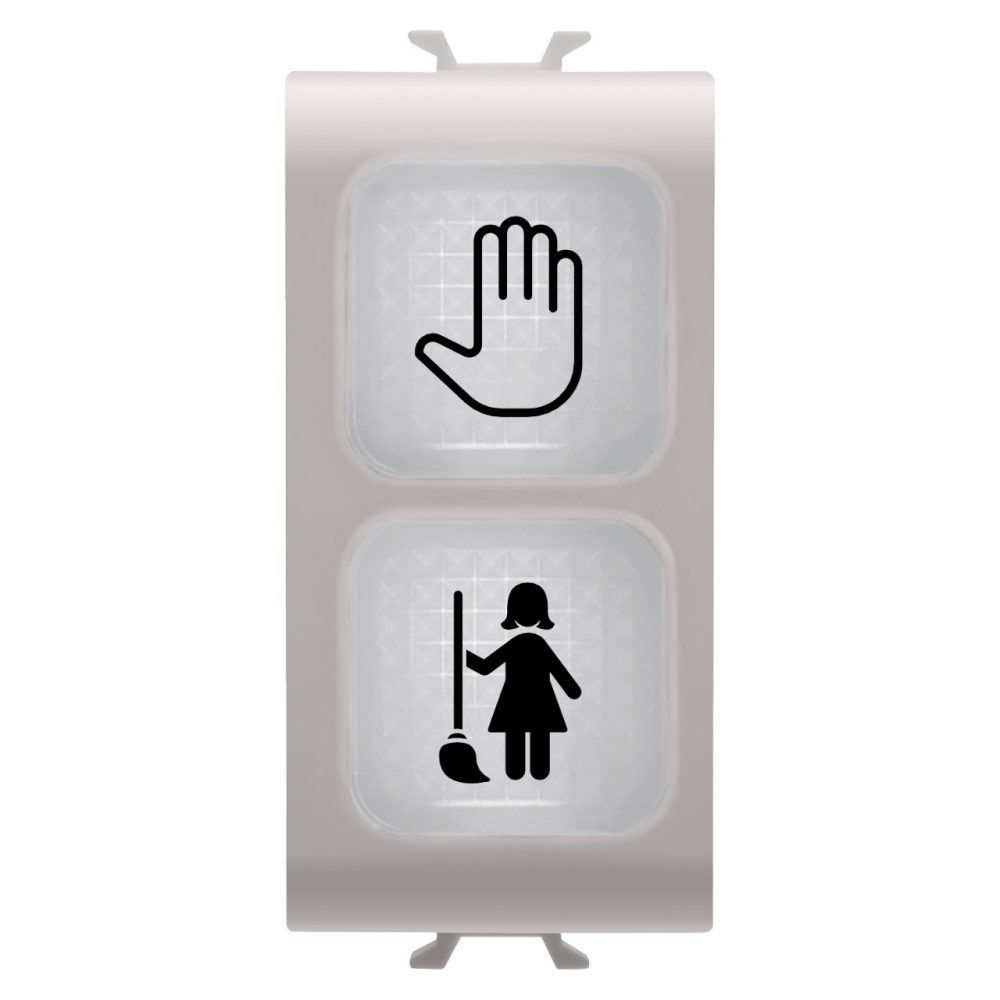 GEWISS GW13736, Lampă indicatoare dublă, Opal, Dnd+mur, 1 modul, Bej satinat natural, Chorusmart