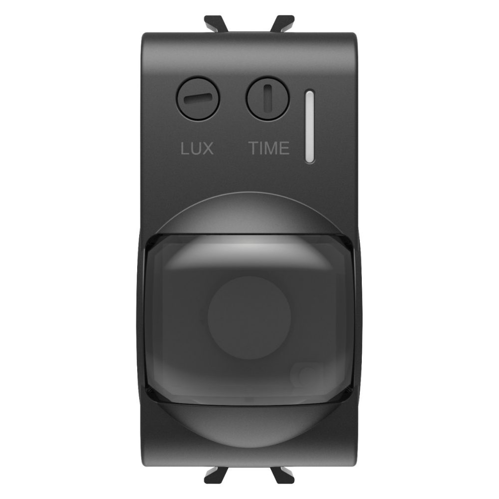 GEWISS GW12594, Infrared Movement Detector, 230V AC 50/60Hz, Satin Black, 1 Module, Chorusmart 