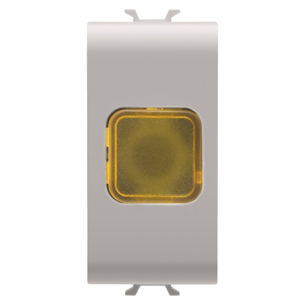 GEWISS GW13624, Single Indicator Lamp, Amber, 1 Module, Natural Satin Beige, Chorusmart 