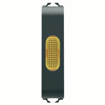GEWISS GW12644, Single Indicator Lamp, Amber, 1/2 Module, Satin Black, Chorusmart 