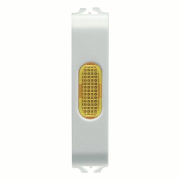 GEWISS GW15644, Single Indicator Lamp, Amber, 1/2 Module, Satin White, Chorusmart 