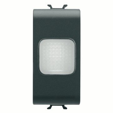 GEWISS GW12621, Single Indicator Lamp, Opal, 1 Module, Satin Black, Chorusmart 