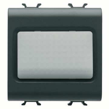 GEWISS GW12651, Lampă de urcare a scărilor, 12v c.a./c.c. / 230V c.a. 50/60  Hz, Opal, 2 module, Negru satinat, Chorusmart