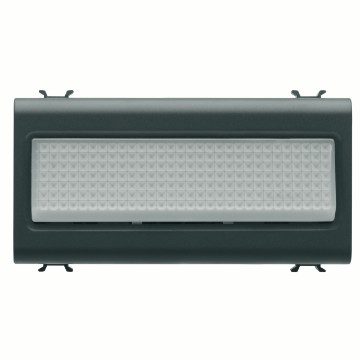 GEWISS GW12656, Lampă de urcare a scărilor, 12v c.a./c.c. / 230V c.a. 50/60  Hz, Opal, 4 module, Negru satinat, Chorusmart