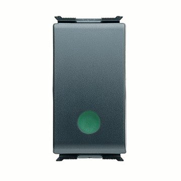 GEWISS GW30036, Push-button 1P 250V AC, 10A Auxiliares Contact NC, Start, Green, 1 Module, Playbus 