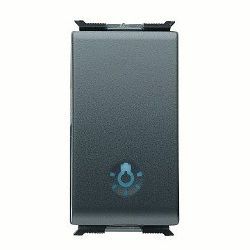 GEWISS GW30026, Buton 1p 250V c.a., No 16A iluminabil, Simbol: lumină, 1 modul, Playbus