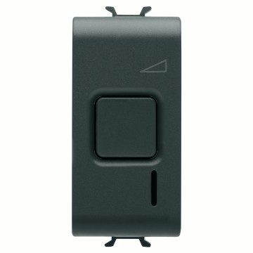 GEWISS GW12568, Electronic Regulator, Push-button, 230V AC 50/60Hz, Resistive 60- 500W / Inductive 60-500VA, 1 Module, Satin Black, Chorusmart 