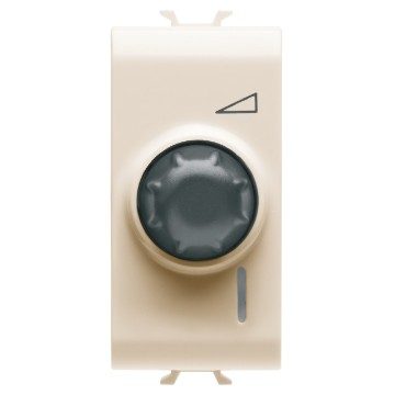 GEWISS GW11564, Regulator electronic, Rotativ, 230V c.a. 50/60 Hz, Rezistiv 100-900W / inductiv 40-300Va, 1 modul, Fildeș, Chorusmart