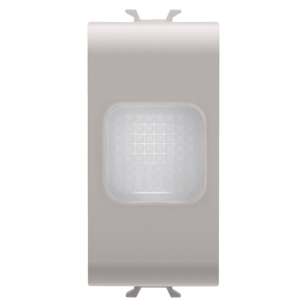 GEWISS GW13662, Anti Satin Black-out Lamp, 230V AC 50/60Hz 1h, 1 Module, Natural Satin Beige, Chorusmart 