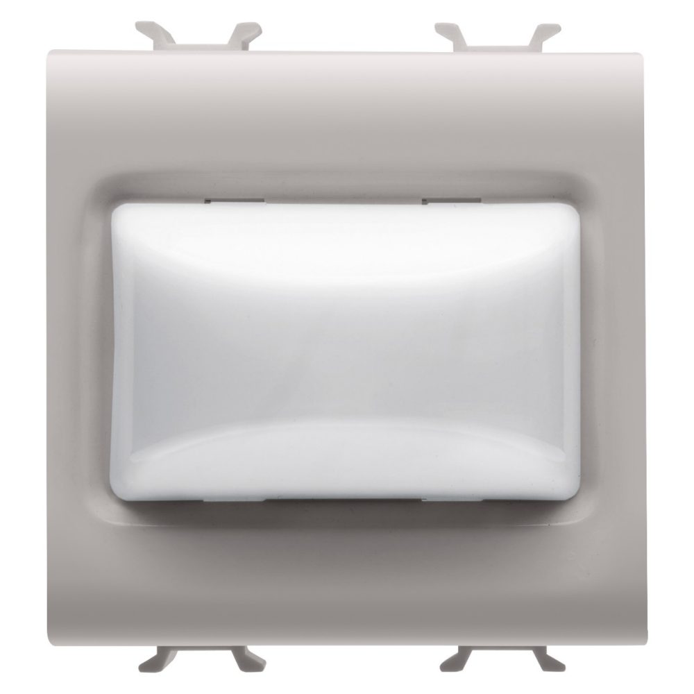 GEWISS GW13631, Protruding Indicator Lamp, 12V AC/DC / 230V AC 50/60Hz, Opal, 2 Modules, Natural Satin Beige, Chorusmart 