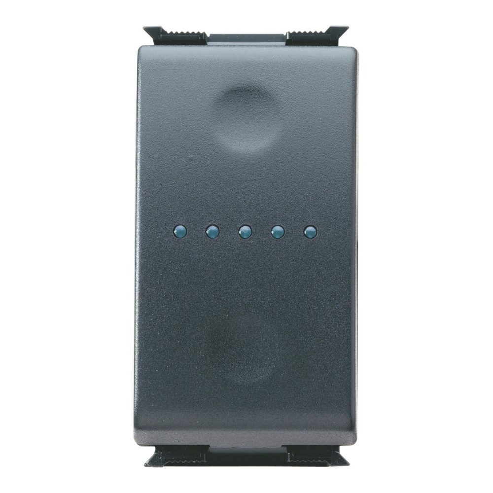 GEWISS GW30002, One-way Switch 1P 250V AC, 16AX Illuminable, Night-time Backlit, 1 Module, Playbus 