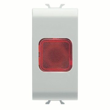GEWISS GW10623AB, Single Indicator Lamp, Red, 1 Module, White, Antibacterial, Chorusmart 