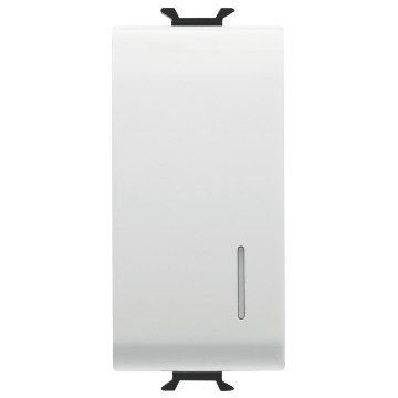 GEWISS GW10726AB, Call Relay 12V AC/DC, 1P 1no/NC 12V, 1 Module, Glossy White, Antibacterial, Chorusmart 