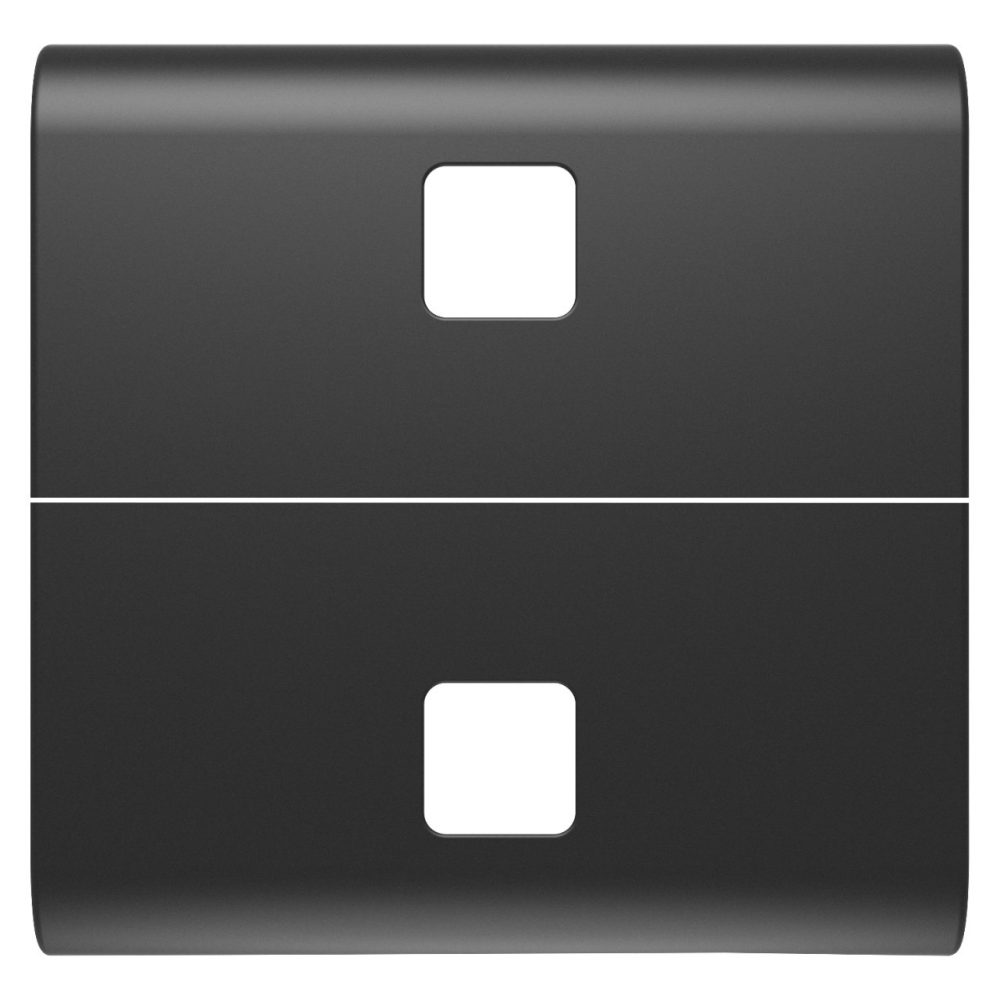 GEWISS GW12554S, Buton înlocuibil pentru comenzi axiale, A se completa cu 2 lentile, 2 module, Negru satinat, Chorusmart