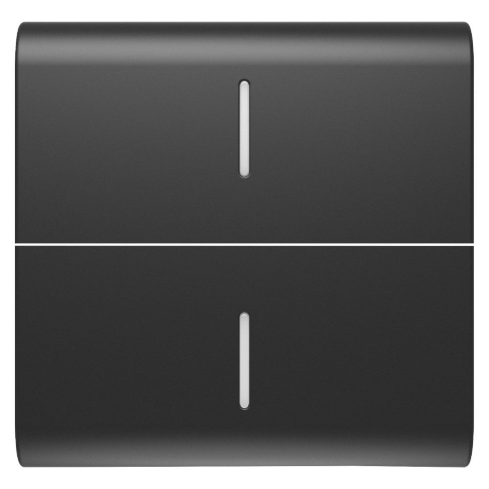 GEWISS GW12558S, Buton înlocuibil pentru comenzi axiale, Cu 2 difuzoare, 2 module, Negru satinat, Chorusmart