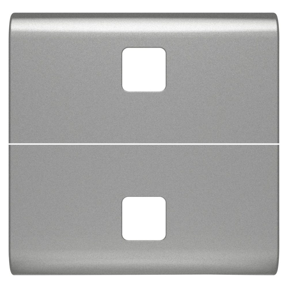 GEWISS GW14554S, Replaceable Button Key for Axial Commands, to Be Completed with 2 Lens, 2 Modules, Titanium, Chorusmart 