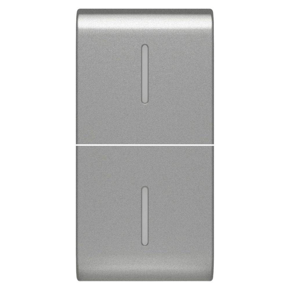 GEWISS GW14557S, Replaceable Button Key for Axial Commands with 2 Diffusers, 1 Module, Titanium, Chorusmart