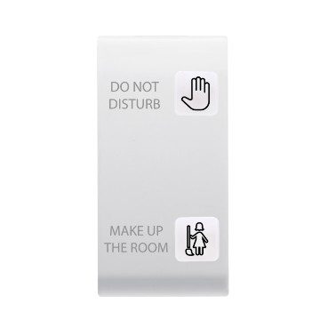 GEWISS GW10559, Replaceable Button Key for Push-button Panel, Hotel Solution, 2 Lenses, DND+MUR, 1 Module, White, Chorusmart 