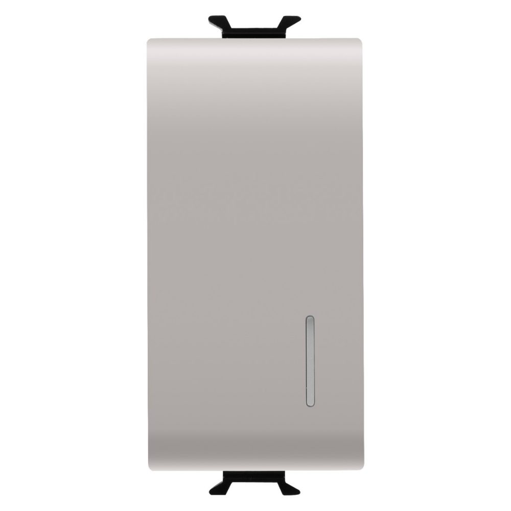 GEWISS GW13913, Buton electronic soft-click, Iluminat din spate, Cu difuzor, Pentru interfețe contacte magistrală, 1p fără potențial, 1m, N. satin beige, Chorusmart