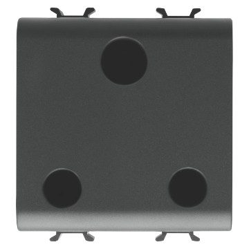 GEWISS GW12298, Indian/south African Standard Socket Outlet 250V Ac, 2P+E 16A, 2 Modules, Satin Black, Chorusmart
