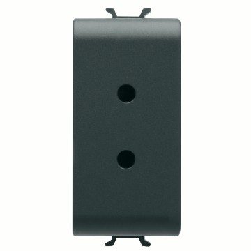 GEWISS GW12451, Priză selv, 2P 6A 24V, 1 modul, Negru satinat, Chorusmart