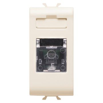 GEWISS GW11401, Priză telefonică standard internațională, RJ11, Borne cu înșurubare, 1 modul, Fildeș, Chorusmart