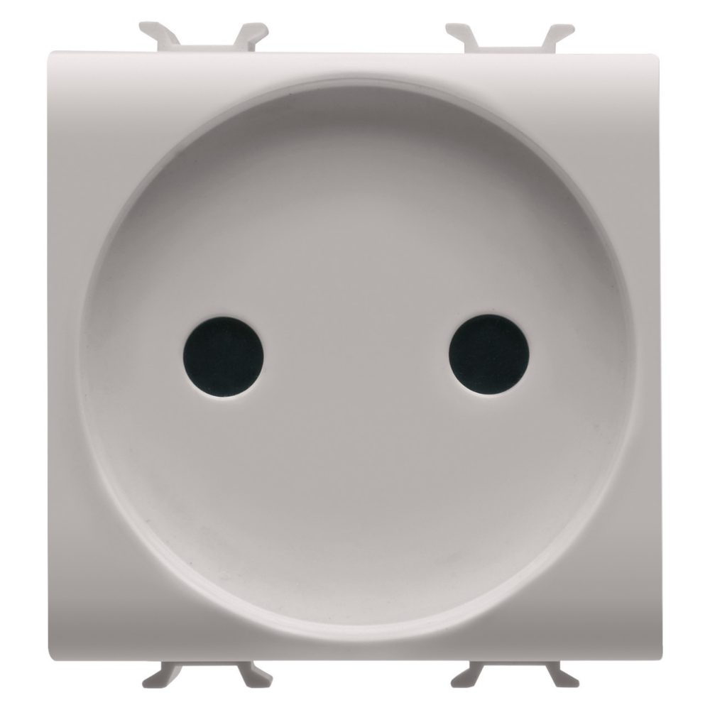 GEWISS GW13246, Priză standard franceză 250V c.a., 2P 16A, 2 module, Bej satinat natural, Chorusmart