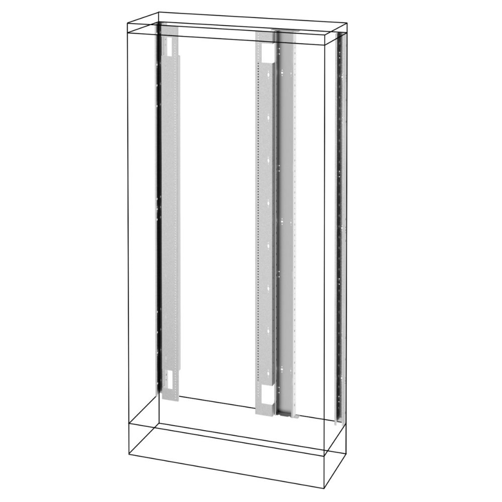 GEWISS GWD3176, Rear Uprights and Rear Functional Frames, Floor-mounting Distribution Boards with Side Compartment, QDX 630H, 2000x400mm