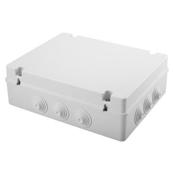 GEWISS GW44010, Junction Box with Plain Screwed Lid, IP55, Internal Dimensions 380x300x120, Walls with Cable Glands, Grey Ral 7035