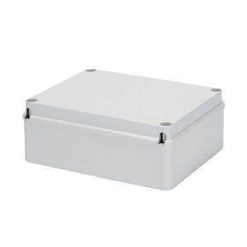 GEWISS GW44207, Junction Box with Plain Screwed Lid, IP56, Internal Dimensions 190x140x70, Smooth Walls, Grey Ral 7035
