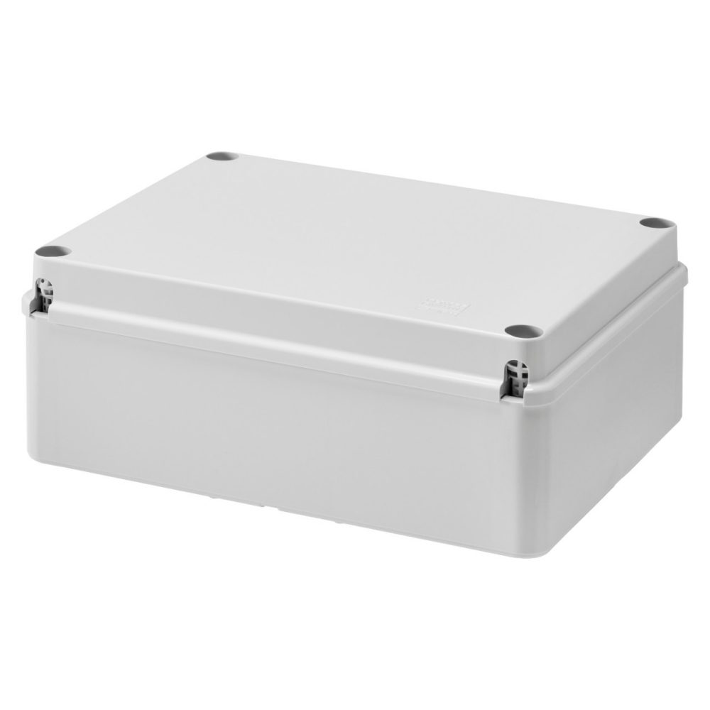 GEWISS GW44208, Junction Box with Plain Screwed Lid, IP56, Internal Dimensions 240x190x90, Smooth Walls, Grey Ral 7035