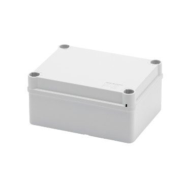 GEWISS GW44236, Junction Box with Plain Quick Fixing Lid, IP55, Internal Dimensions 150x110x70, Smooth Walls, Grey Ral 7035
