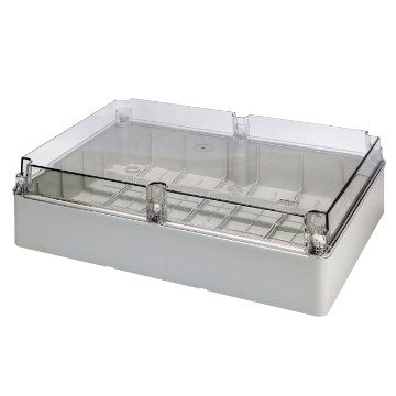 GEWISS GW44431, Box for Junctions and for Electric and Electronic EquIPment, with Transparent Plain Lid, IP56, Internal Dimensions 460x380x120, with Smooth Walls