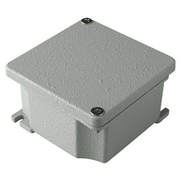 GEWISS GW76261, Junction Box in Diecast Aluminium, Painted, Metallic Grey, 91x91x54, IP66