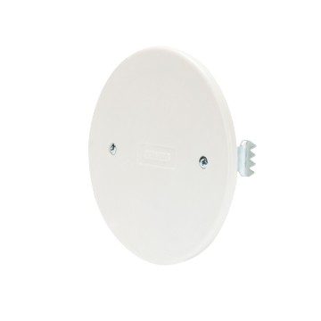 GEWISS GW24220, Round Flush Mounting Box Lid, Ø 85mm, White, with Expansion