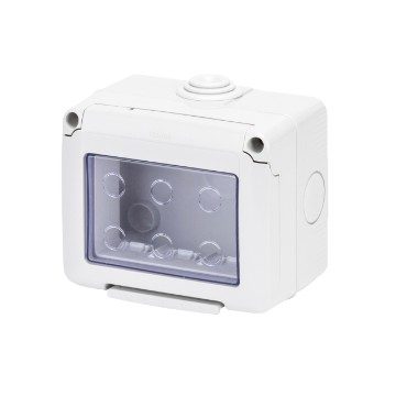 GEWISS GW27043, Watertight Enclosure for System Devices, 3 Gang, Grey Ral 7035, IP55