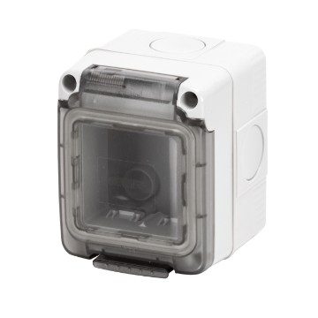 GEWISS GW27062, Watertight Enclosure for System Devices, 2 Gang, Grey Ral 7035, IP65