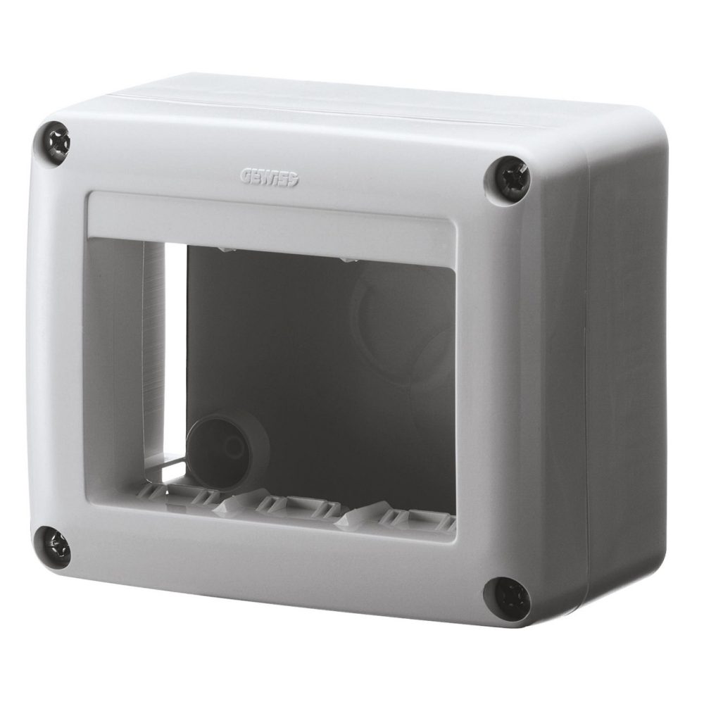GEWISS GW27616, Self Supporting Device Box for System Device, Skirt and Framne Trunking, 3 Gang, System Range, Anthracite Ral7021