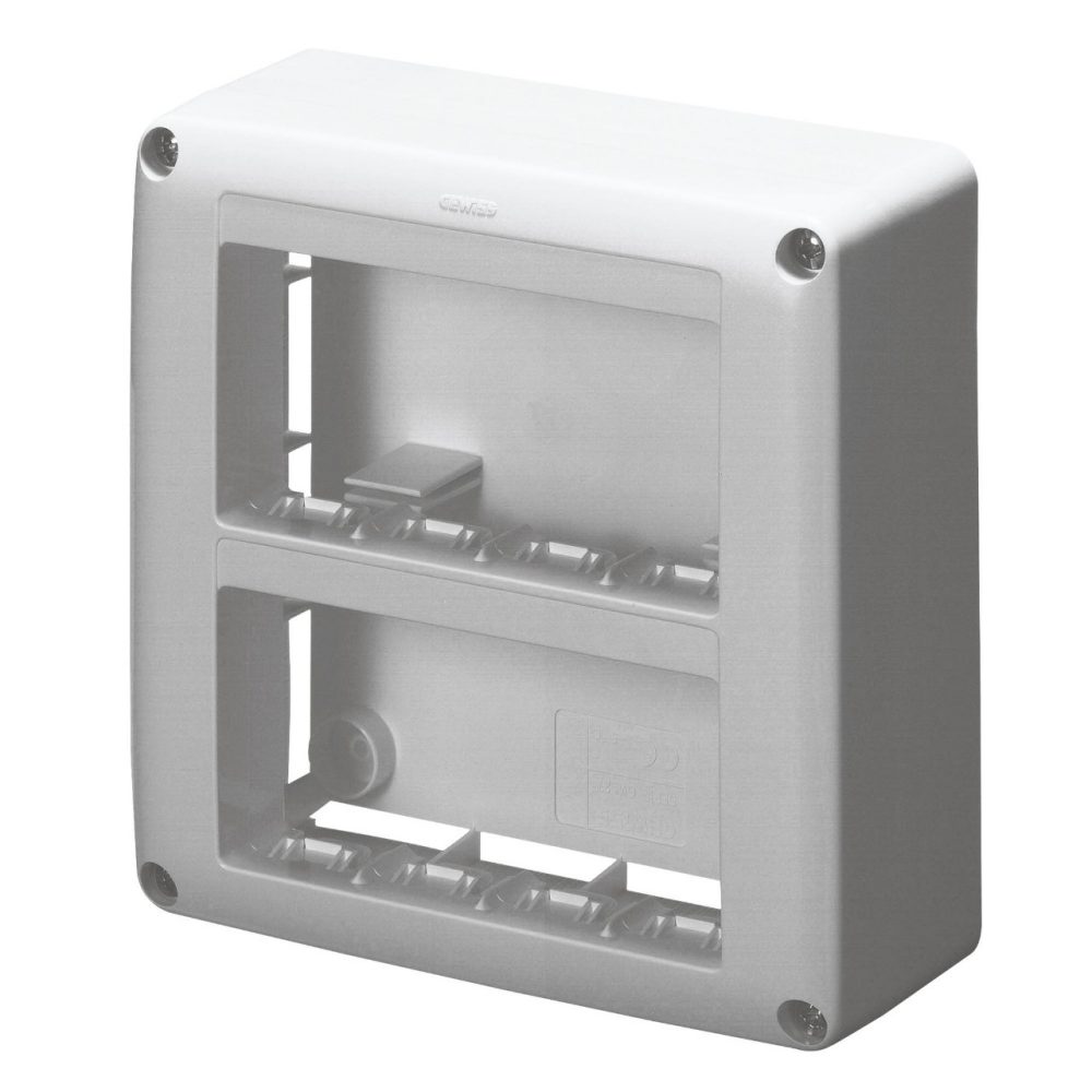 GEWISS GW27628, Self Supporting Device Box for System Device, Skirt and Framne Trunking, 8 Gangs, System Range, Anthracite Ral7021
