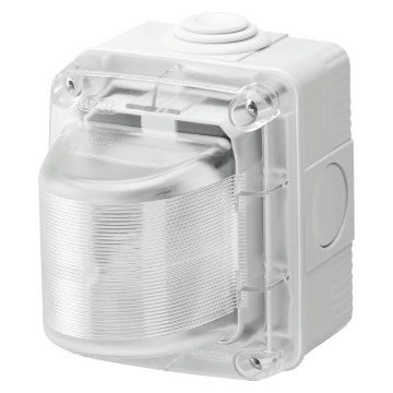 GEWISS GW27418, Indicator Lamps, 15W, 230V, Transparent Diffusor, IP55, Grey Ral 7035