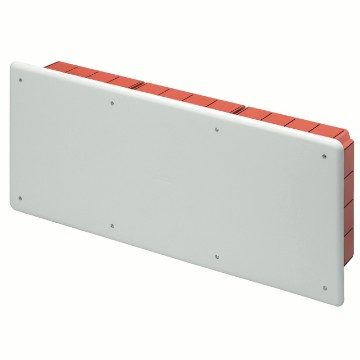 GEWISS GW48010, Junction and Connection Box for Brick Walls, with DIN Rail, Dimensions 516x202x90, White Lid Ral9016