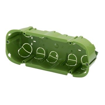 GEWISS GW24406PM, Green Wall, High Capacity Rectangular Box, 6 Gang, Dimensions 183x73x50, Halogen Free