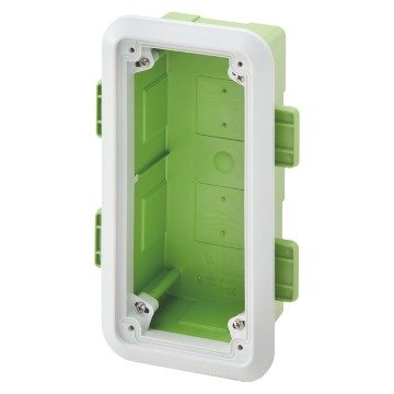 GEWISS GW66683PM, Box With Frame For Recessed Fixed Vertical Sockets for Movable Walls And Plasterboard, 16/32A, IP55