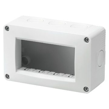 GEWISS GW16504, Self Supporting Empty Container, Protected IP40 4 Gang, Ral 7035 Grey, Chorusmart