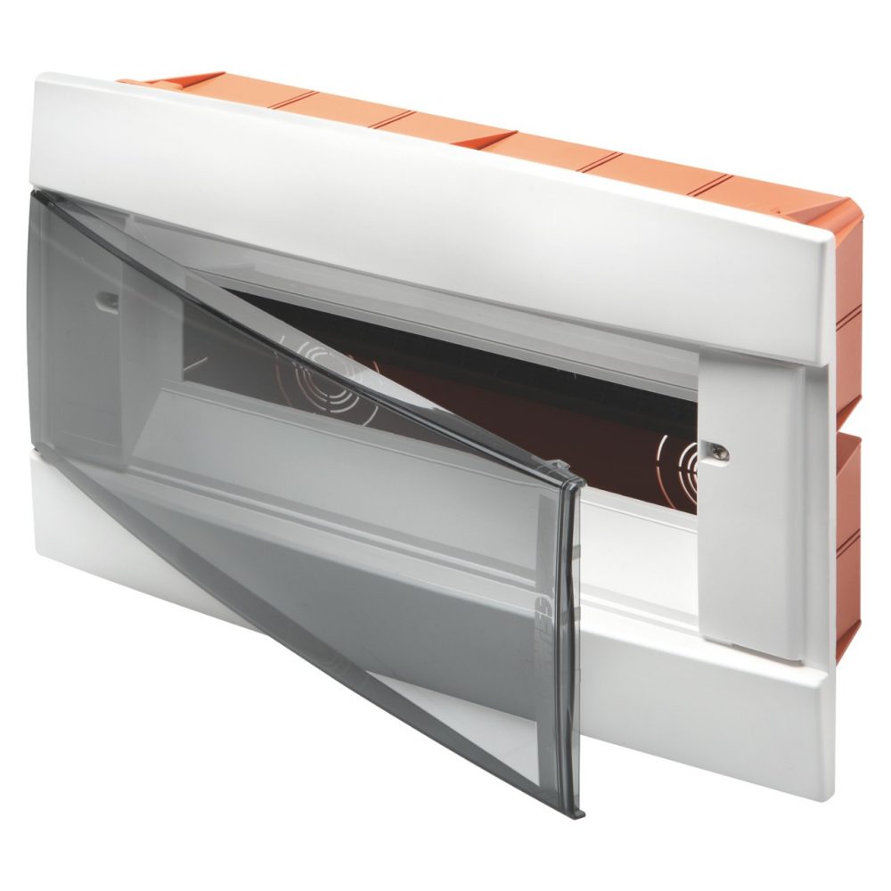 GEWISS GW40229TB, Decorative Enclosure, Flush Mounting, Prearranged for Housing Terminal Blocks, 330x218x25, White, 12+1 Modules