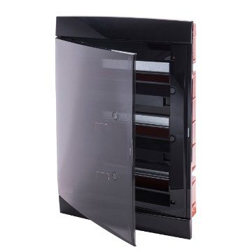 GEWISS GW40239TN, Carcasă decorativă, Montare încastrată, Pre-aranjat pentru blocurile terminale ale carcasei, 330x493x28, Toner negru, 36  + 3 (12x3) module