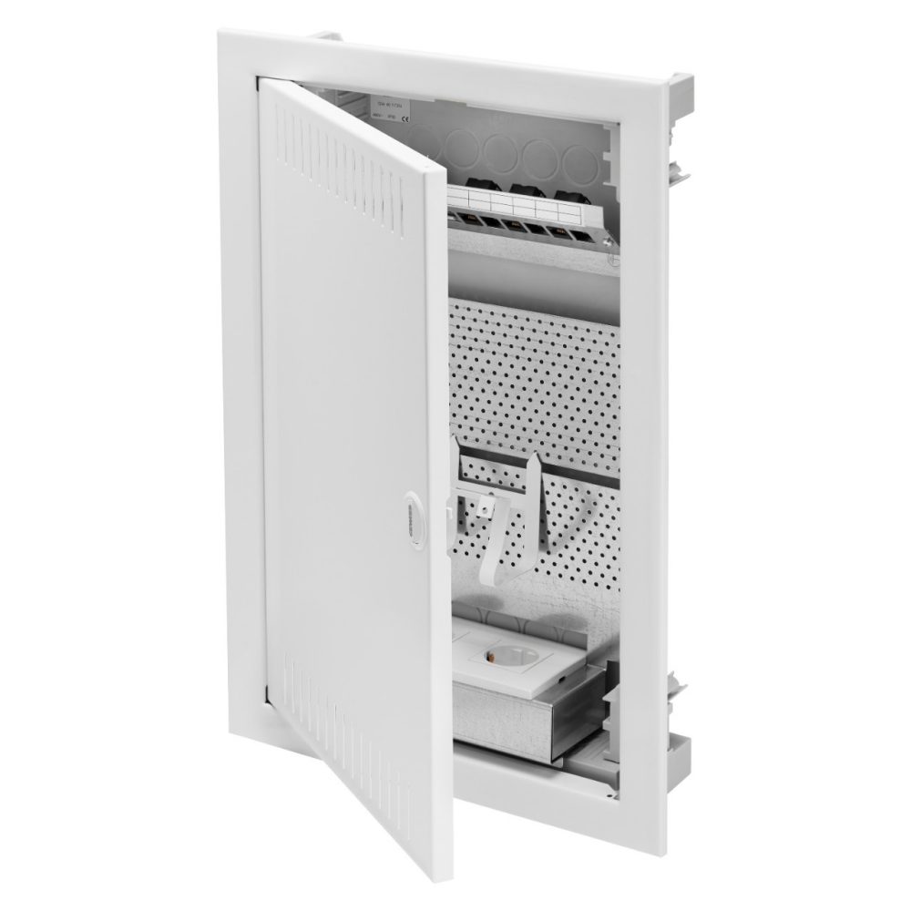 GEWISS GW40173N, Carcasă multimedia pentru pereți din zidărie 36 module, Cu ușă metalică