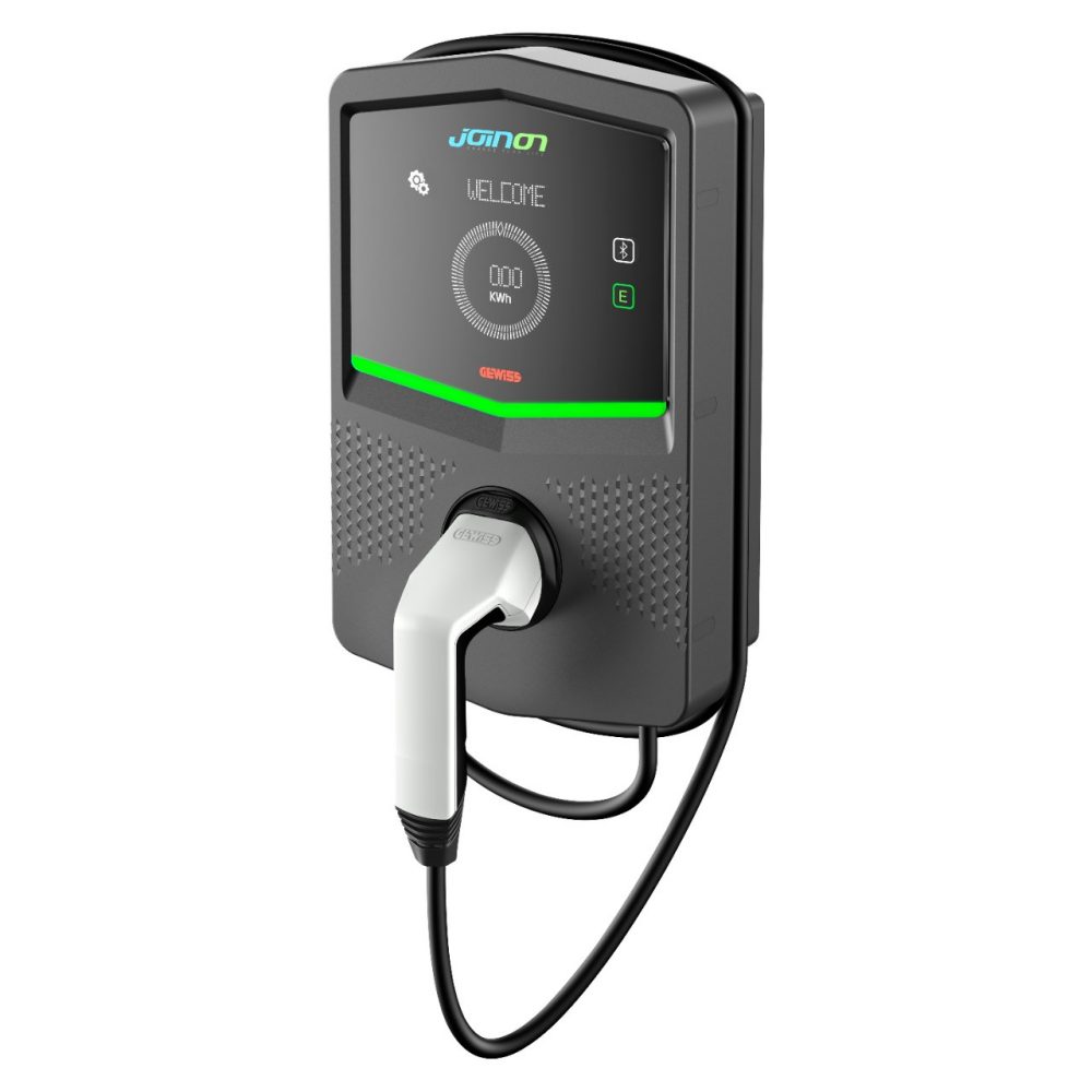 STAȚIE DE ÎNCĂRCARE EV GEWISS GWJ3311A I-CON PREMIUM WALL BOX , CU MONTARE PE PERETE , AUTOSTART DLM + BLUETOOTH + ILUMINARE DIN SPATE , TIP 2 MOBIL CU CABLU , 4,6 KW , IP55
