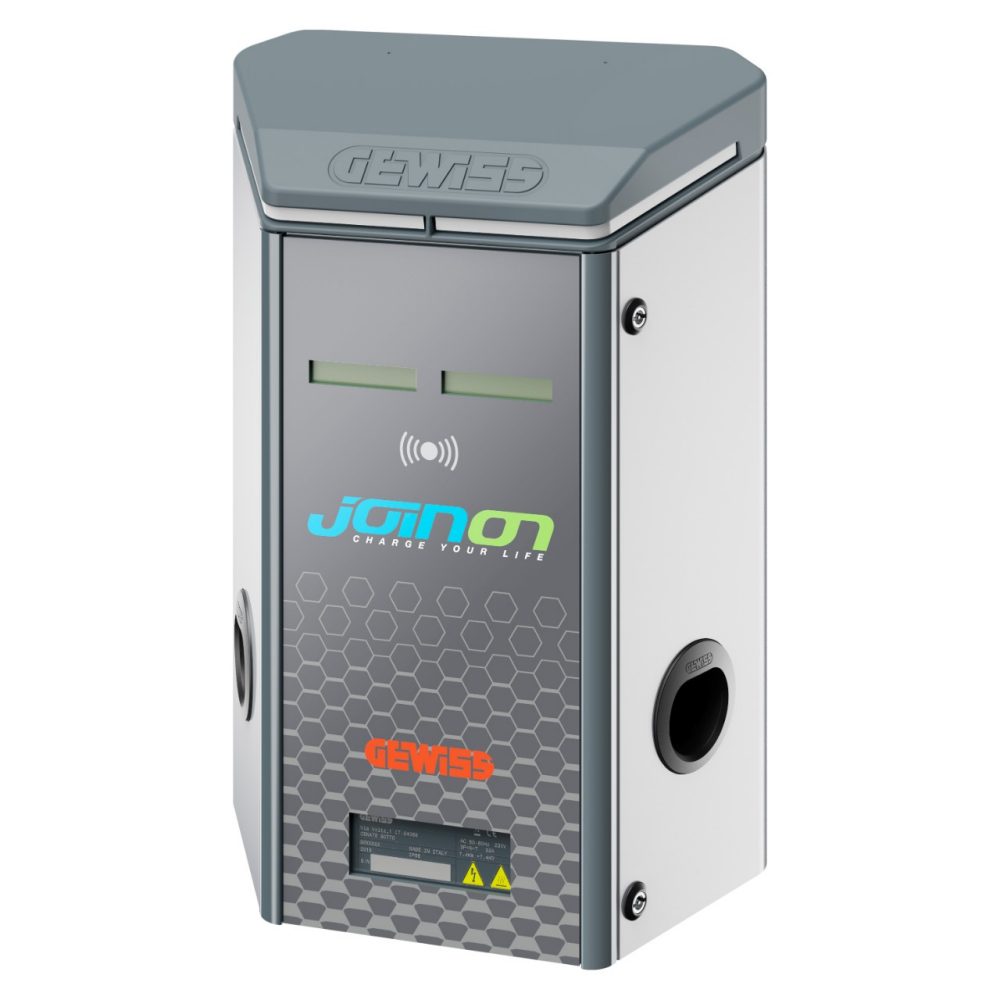 EV CHARGING STATION, GEWISS GWJ2103R JOINON , SURFACE, MOUNTING , RFID , 22 KW, 22 KW , ENERGY METER , IP55