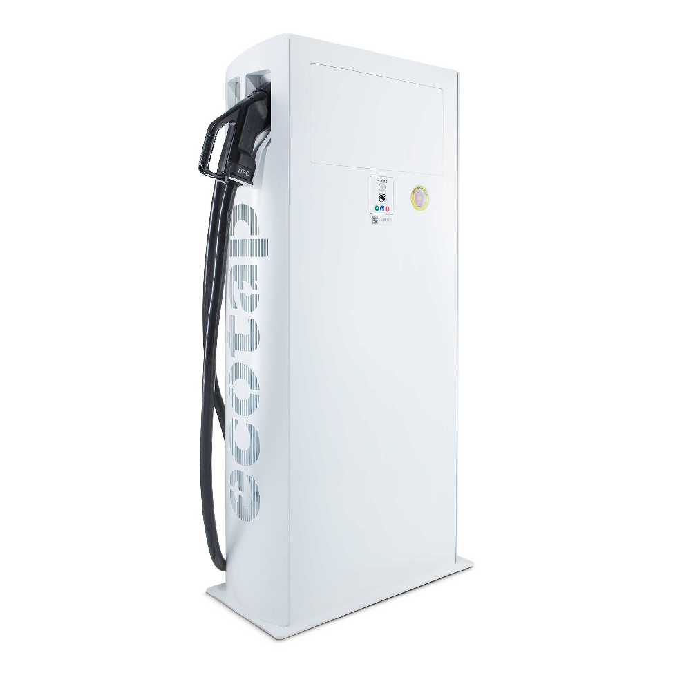 Stație de încărcare EV Ecotap DC120 încărcare rapidă 80120108, Montare la sol, CCS2 250A , Cablu drept 8m, 120 kW